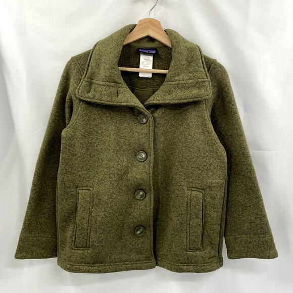 Patagonia green button down cardigan jacket - Picture 1 of 5